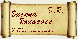 Dušana Raušević vizit kartica